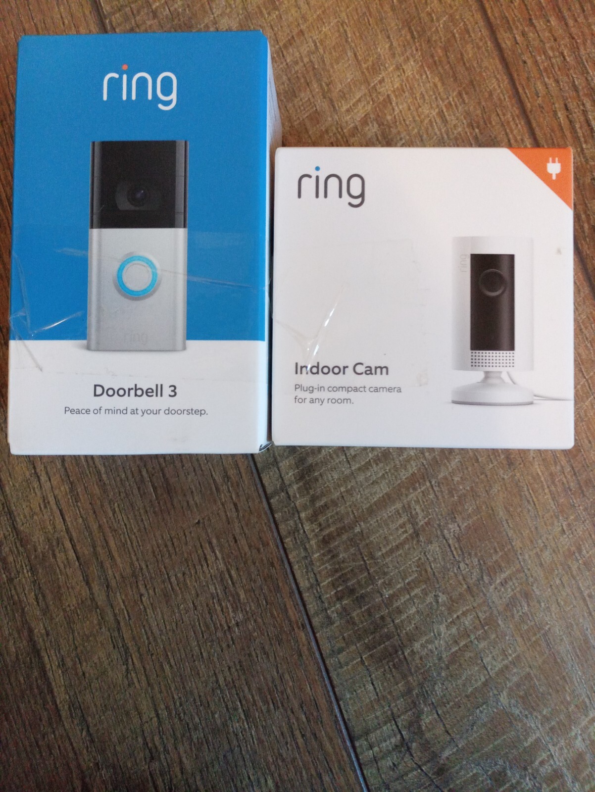 RING DOORBELL 3 & Plug -in Compact Indoor Cam - New & Sealed-image