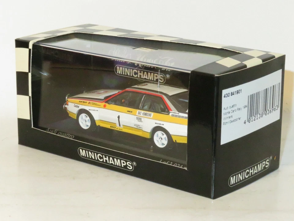 1/43 Audi Quattro  Audi Sport  Winner Rally Monte Carlo 1984  #1 W.Rohrl - Image 3 of 4