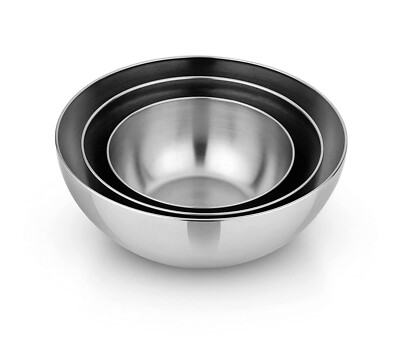 VALIEM GHOSH BOWL S.M.Lセット Shop Set Of 2 White Small Bowls with Silver Line - at Best