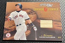 2003 Studio Nomar Garciaparra Red Sox Leather & Lumber Game Bat 11/400 Card #32