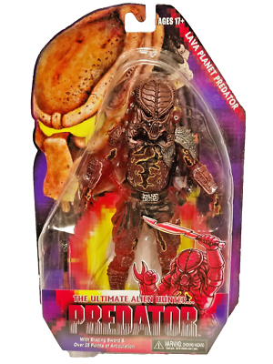 NECA Ultimate Alien Hunter Lava Planet Predator 7 inch Action