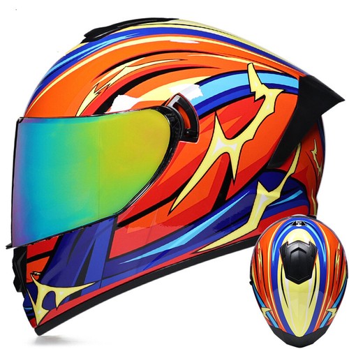 DOT Bluetooth Motorcycle Helmets Full Face Off Road ATV Motorbike Crash Helmet - Picture 52 of 58