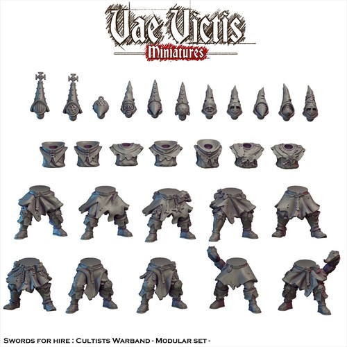 Vae Victis Miniatures Cultists 28mm Frostgrave pathfinder Ranger of shadow deep - Picture 8 of 19
