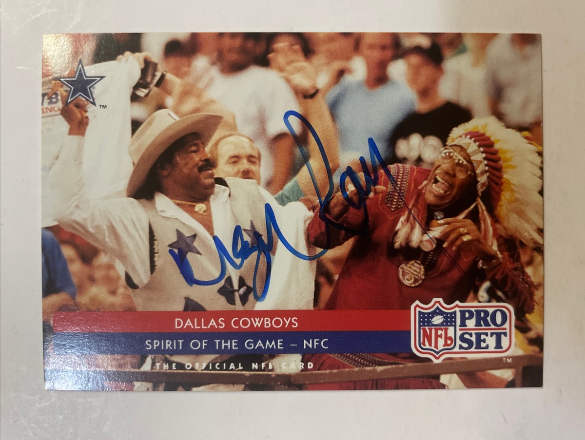 1992 NFL Pro Set Crazy Ray Autographed Football Card #363 Dallas