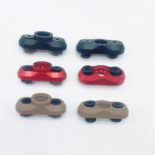 Swivels Stud Mount Base Adapter for Keymod/M-lok Rail System_Black/Red/Tan - Picture 3 of 4