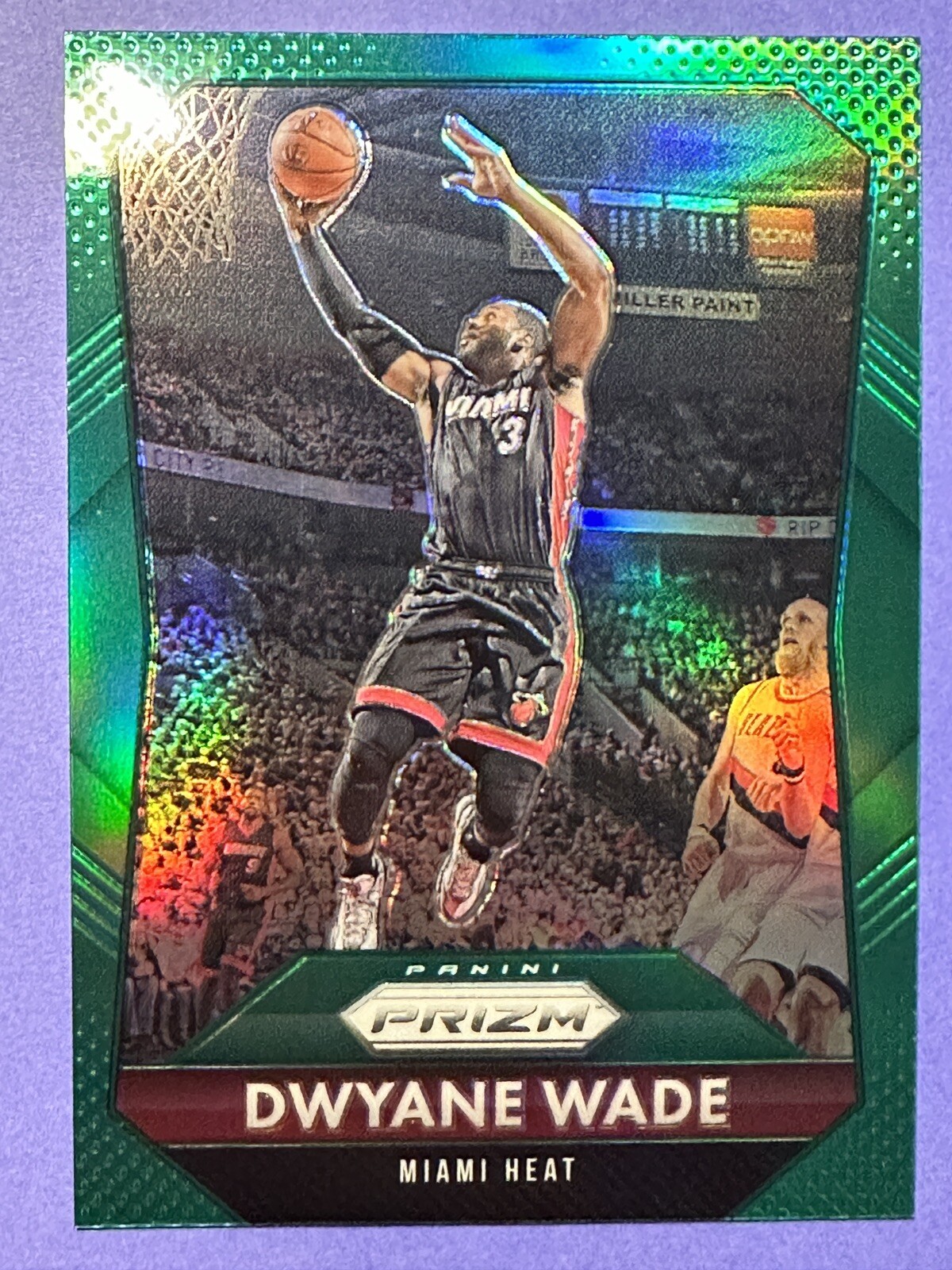 2015-16 Panini Prizm Green Prizm Dwyane Wade #64 HOF Miami Heat Bulls