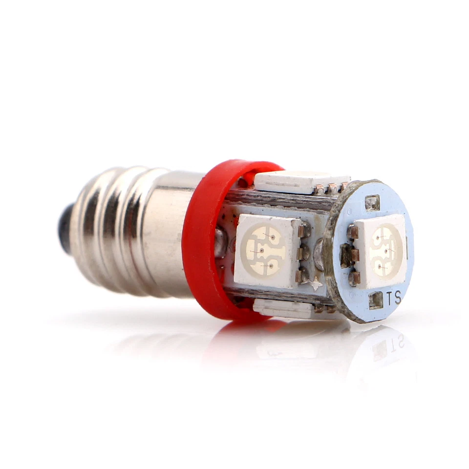 100Pcs DC 6V 6.3V E10 LED 5050 5 SMD Screw Led Bulb Light Pinball Battery Lamp - Image 4 of 4