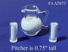 MILK SET Dollhouse Miniature Food Drinks 1:12 Scale