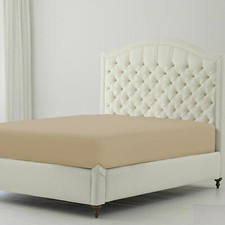 1200 TC 100 COTTON 1 PC FITTED SHEET - 8 TO 30 INCH DEEP TAUPE SOLID