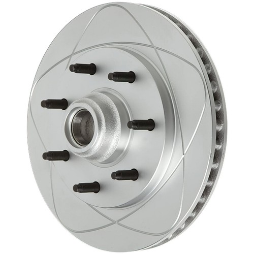 Front Ultra Slotted Disc Brake Rotors & Pads, Fits Ford F-150, F-250; 7 Lugs RWD - Picture 6 of 7