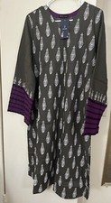 Junaid Jamshed Kurti in Slub Khaddar Fabric. Embroided Sleeves. Pret Size XL