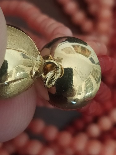 COLLANA CORALLO ROSSO ROSA ORO 750 VINTAGE - Foto 2 di 18