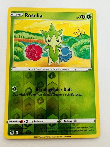 Pokemon Karte Roselia 014/196 Verlorener Ursprung Deutsch Reverse Holo ...