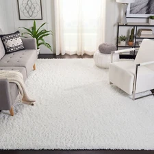 Safavieh Power Loomed August Shag White Area Rugs - AUG200A