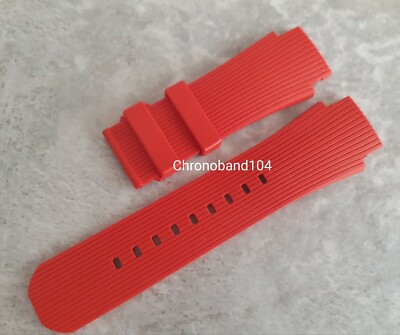Genuine OEM Clerc Hydroscaph Red Rubber Déployant Watch Strap Band UNUSED 