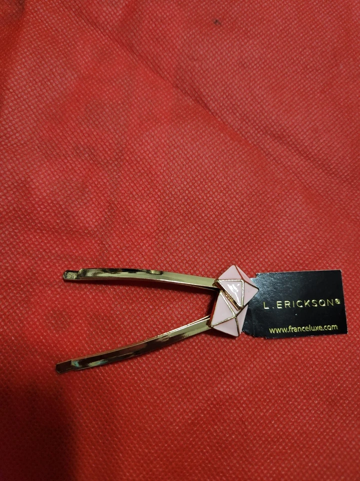 深灰色炭金发夹法国豪华 L. Erickson 搪瓷  — 第 2/4 张图片