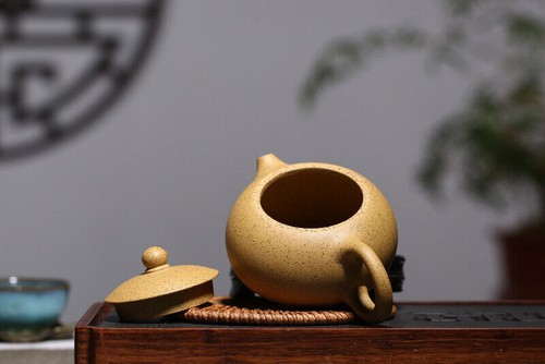Real Yixing Zisha Tea Pot Duan Clay Xishi Pot Marked 9 Infuser Holes China Pots - Picture 9 of 10