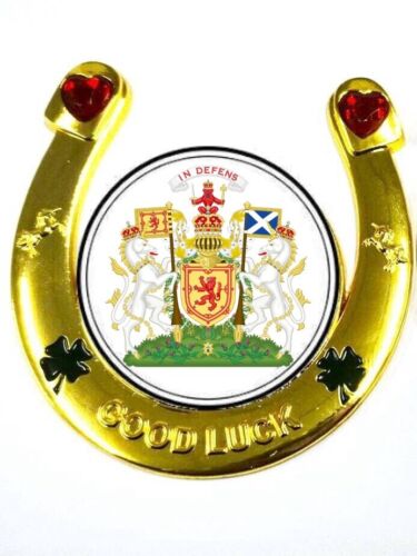 Custom Scotland Scottish Clan Good Luck Horseshoe Fridge Magnet Door Sticker EU - Picture 1 of 2