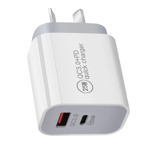 25W DUAL Super Fast Wall Charger w/Type-C Cable For Samsung Galaxy S21 22 S23 - Picture 19 of 29
