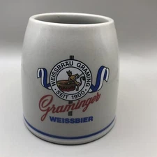 Gramlinger Weissbrau Seit 1900 German Restaurant Beer Stein Mug .5L Vintage Rare