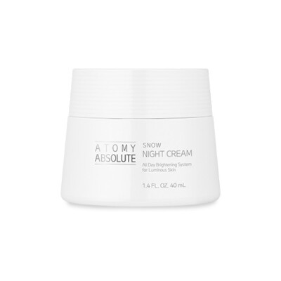 ATOMY Absolute Snow Night Cream 40ml All Day Brightening Skincare Serum K-Beauty