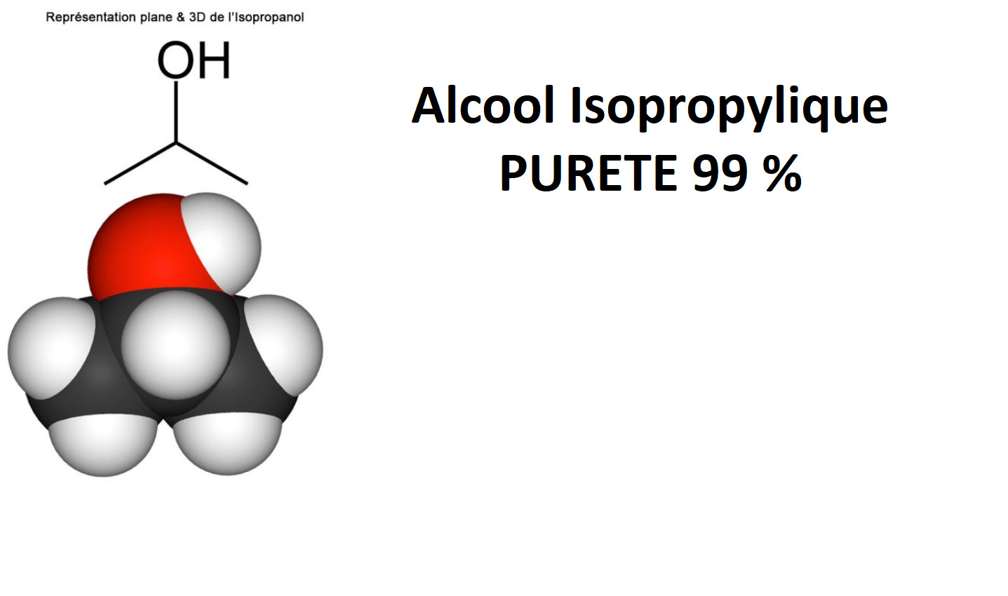 Alcool isopropylique 70% IPA liquide en bidon de 5 Litres pour nettoyage