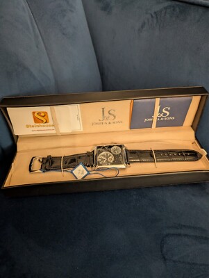 Joshua & Sons Men's JS-30-01 Dual Time Multi Function Watch