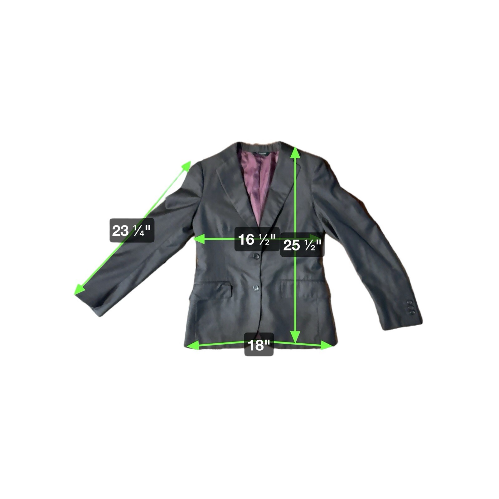 SAINT LAURENT Blazer donna Saint Laurie Taylor Made grigio con bottoni manica lunga taglia S M USA