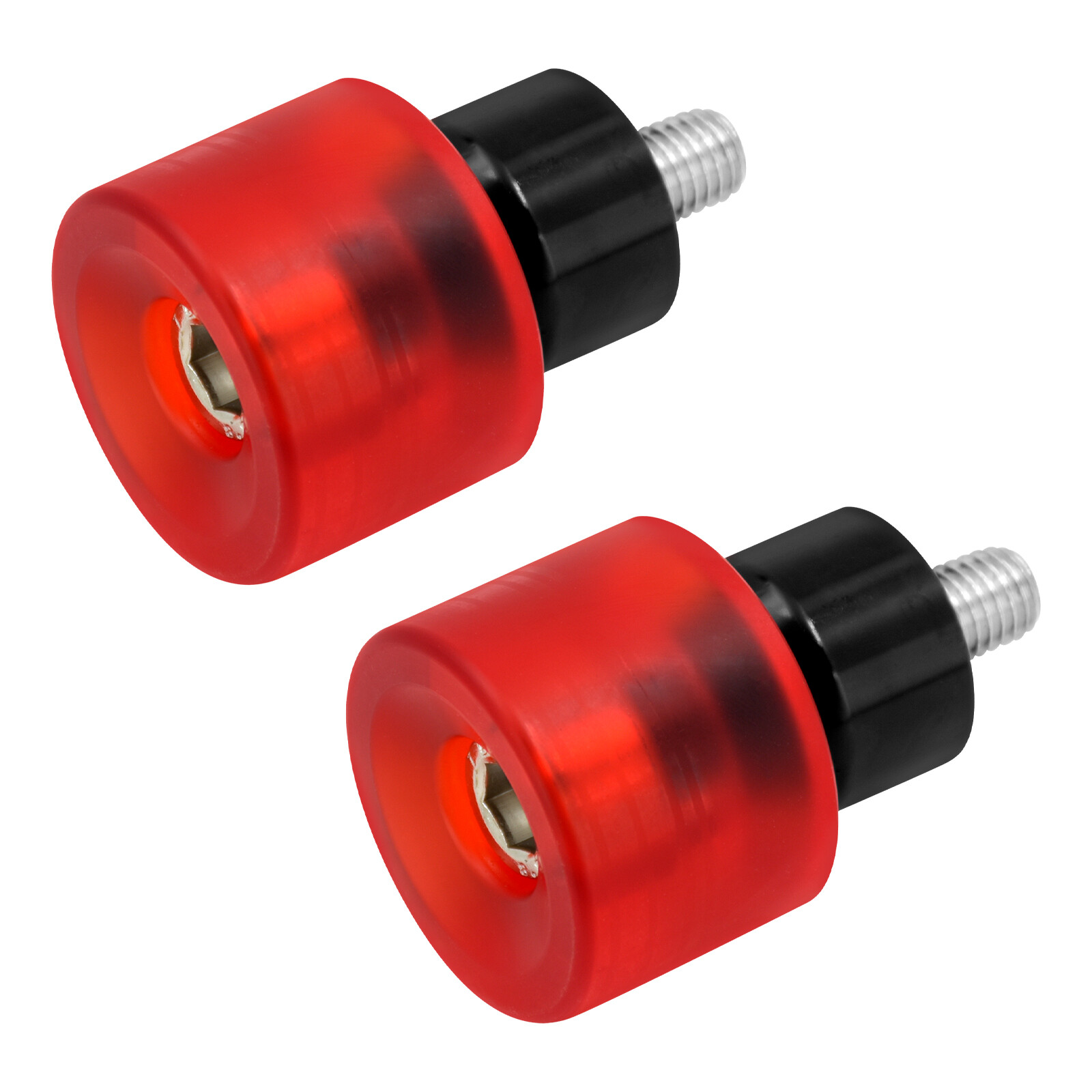 F&R Crash Bar Guard M12 Red Bars Screw End Cap Bolt Ball Fit For Harley Touring