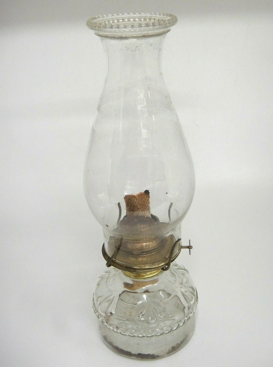 Antique Eagle Oil Lamp w Tin Reflector Glass Hurricane Globe P A Burner 33 71