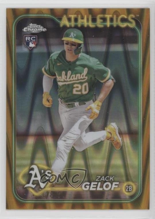 2024 Topps Chrome Gold RayWave Refractor 18/50 Zack Gelof #282 Rookie RC oh1