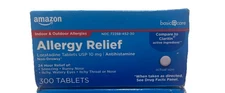 Amazon Basic Care - Allergy Relief Loratadine - 10 mg - 300 Tablets EXP 11/2027