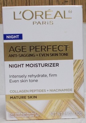 Loreal Age Perfect Anti-Sagging Night Moisturizer Soy Seed Mature Skin