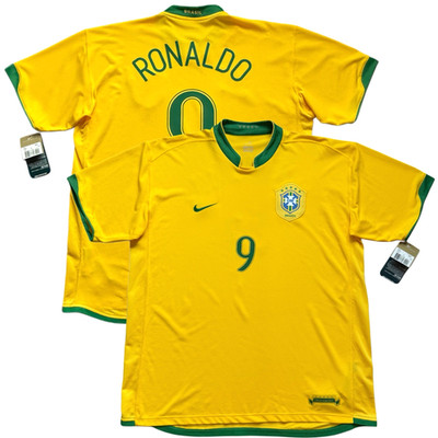 2006 Brazil Home Jersey #9 Ronaldo 2XL Nike Soccer World Cup