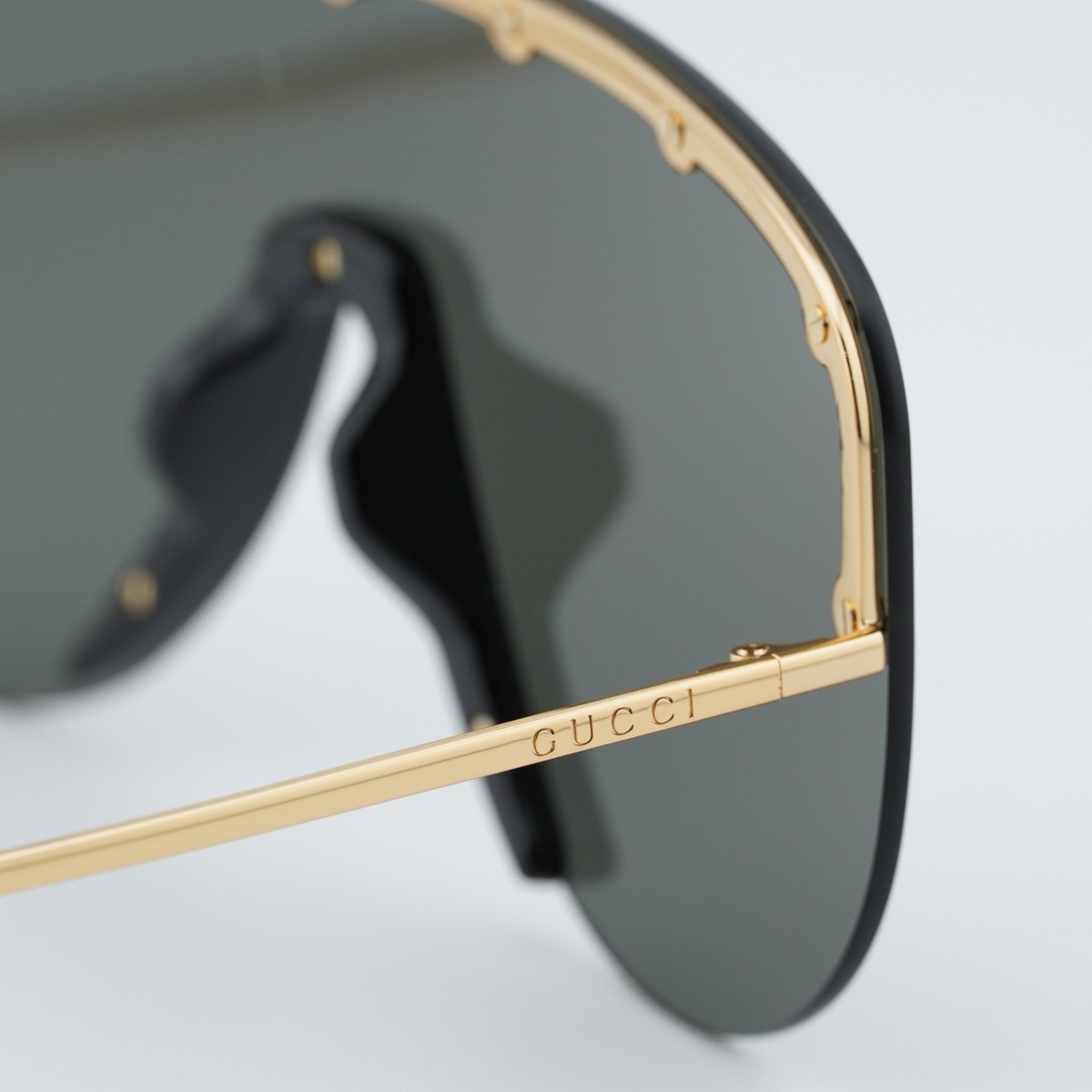 Gucci GG0667S 001 Gold/Grey 99-1-140 Sunglasses New Authentic | eBay