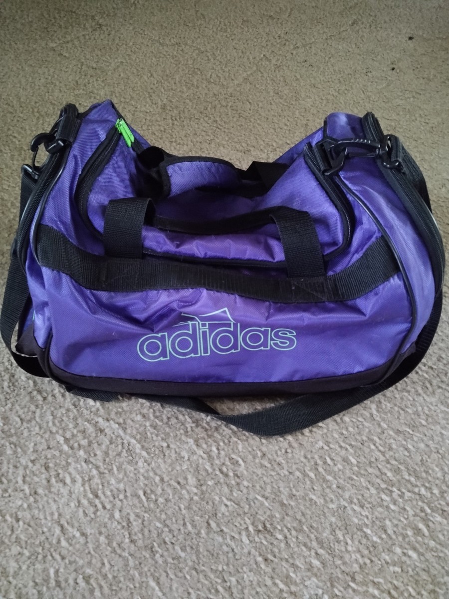 Adidas 19X12X10 Gym Duffle Bag Handles Shoulder Strap Purple | eBay