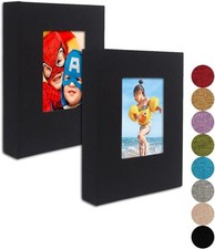 GPIRAL Small Photo Album 5x7   2 Pack, Each 26 5x7 apos; apos;-2 PACK, Black