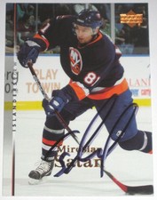 MIROSLAV SATAN SIGNED UPPER DECK NEW YORK ISLANDERS CARD AUTOGRAPH AUTO!!!