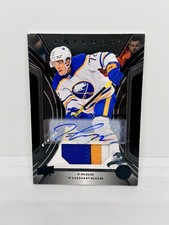 TAGE THOMPSON 2023-24 Upper Deck Trilogy Black Auto Patch 01/10 Sabres #59
