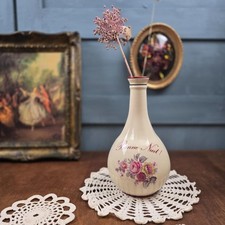 Ravissante ancienne Carafe de nuit vintage « Bonne Nuit ! » – Décor fleuri