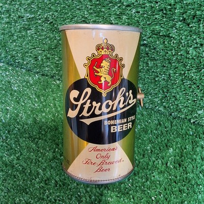 Vintage 1960's - 70's Stroh's 12 oz Beer Can Music Box ''How Dry I Am'' Works Fine