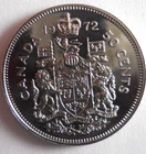 1972 CANADA 50 CENTS - AU/UNC PROOF LIKE - Excellent Coin - Lot #GG