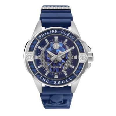 Philipp Plein Herren Uhr Analog Quarz THE $KULL CARBON FIBER PWAAA1722 Silikon