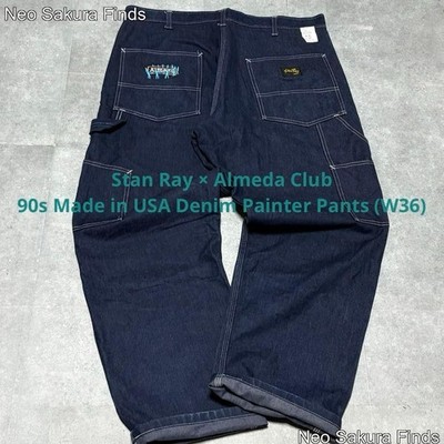90s Stan Ray Almeda Club Painter Pants Dark Indigo Made in USA Size L
