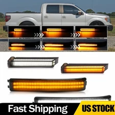 4X LED Side Mirror Light Turn Signal Lamp Amber/White For Ford F-150 2009-2014