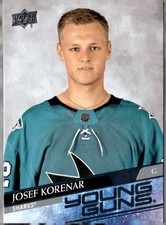 2020-21 Upper Deck #715 Josef Korenar Young Gun San Jose Sharks (K)