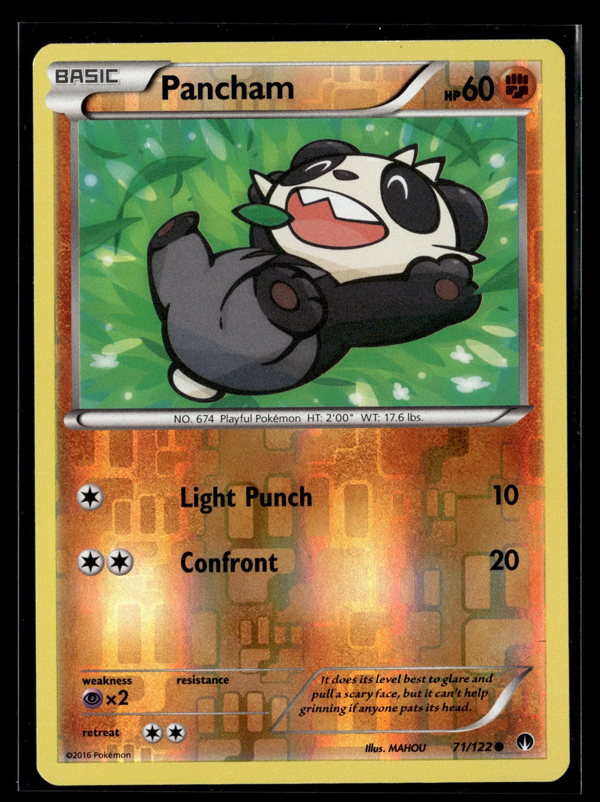 Pokemon TCG XY - BREAKpoint #71/122 Pancham REVERSE HOLO