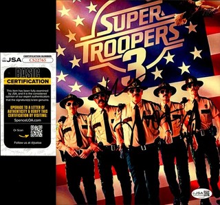Jay Chandrasekhar Signed 8x10 Super Troopers Photo AUTO JSA COA