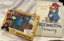 Paddington Bear Action Figure 8 Piece Set with Box with Paddington Treasury Book