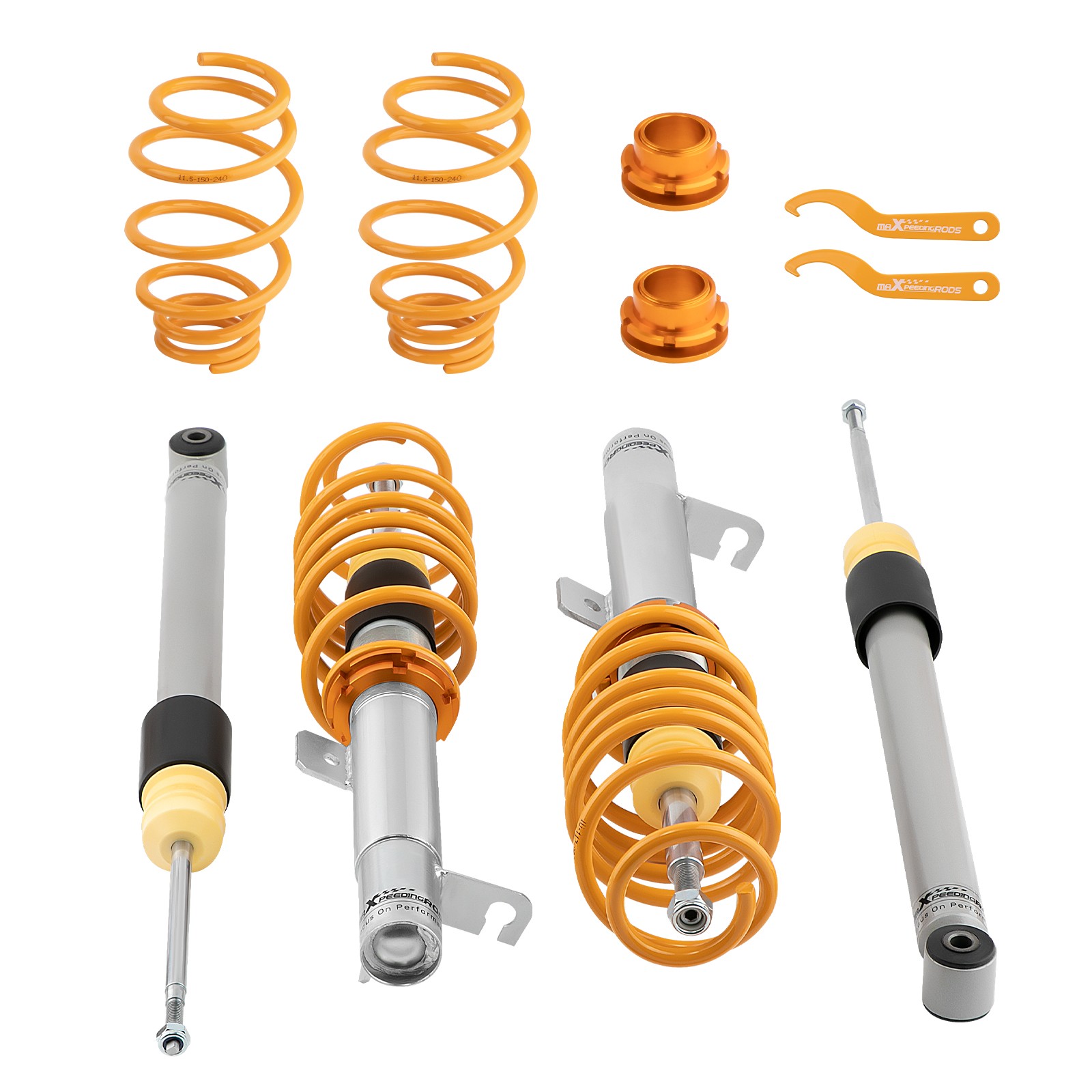 Coilovers for Ford Fiesta Mk6 1.25 1.3 1.4-1.6TDCi 01-08 JH JD Height Adjustable - Image 2